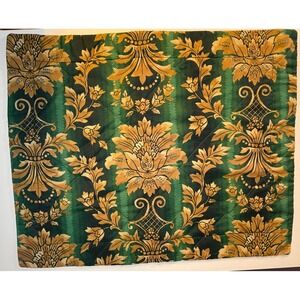 Vintage Pillow Sham Quilted Standard size 21" x 27" Cotton Rococo Brocade Style